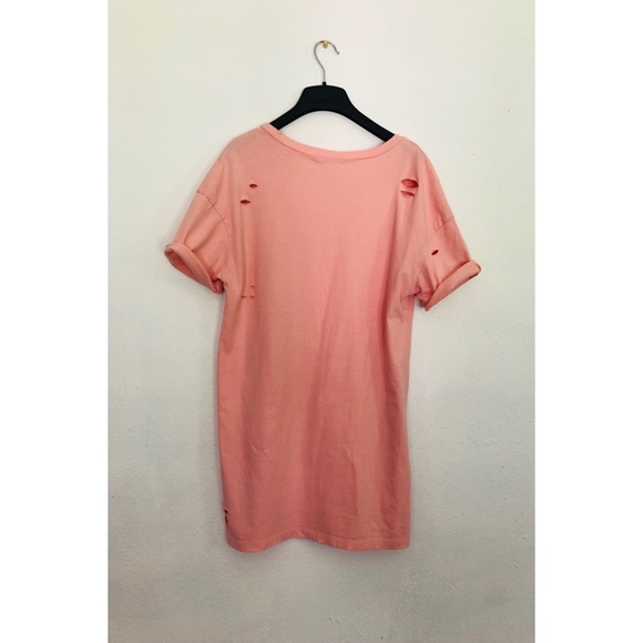 Honey Punch Oversized Destroyed T-shirt Dress - Picture 2 of 3